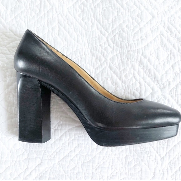 Acne Studios Black Square Toe Platform 4” High Heels - Picture 9 of 12
